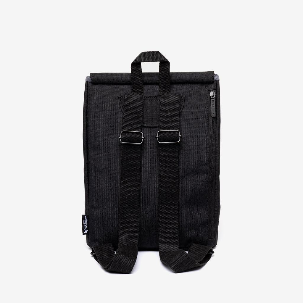 Mini black shop canvas backpack